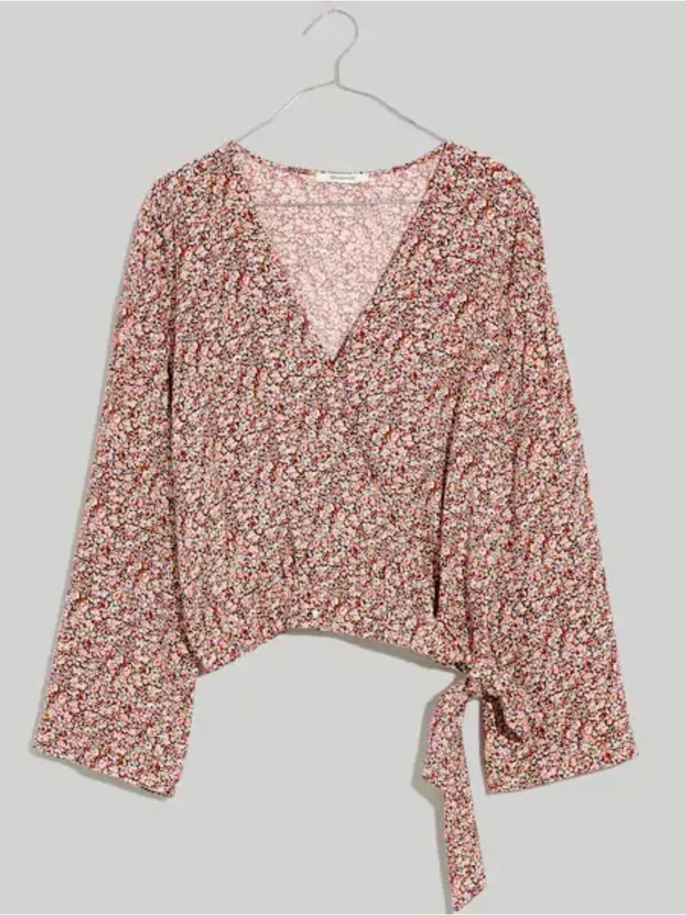 Madewell Tie-Front Wrap Top in Cottage Garden Size XL - C60-015
